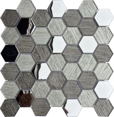 Hexagonal Design glass mosaic