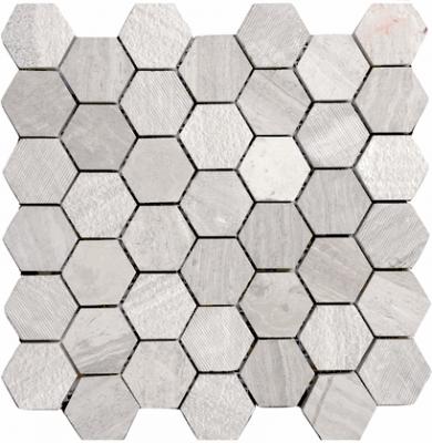 Carrara Hexagon Stone Mosaic Tiles