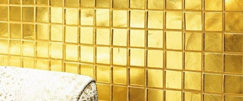Carreaux de mosaïque en or 24 carats
